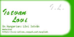 istvan lovi business card